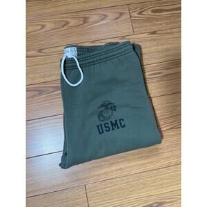 Vintage USMC Military Sweatpants Men’s Large Army Green Cozy Thick Drawstring